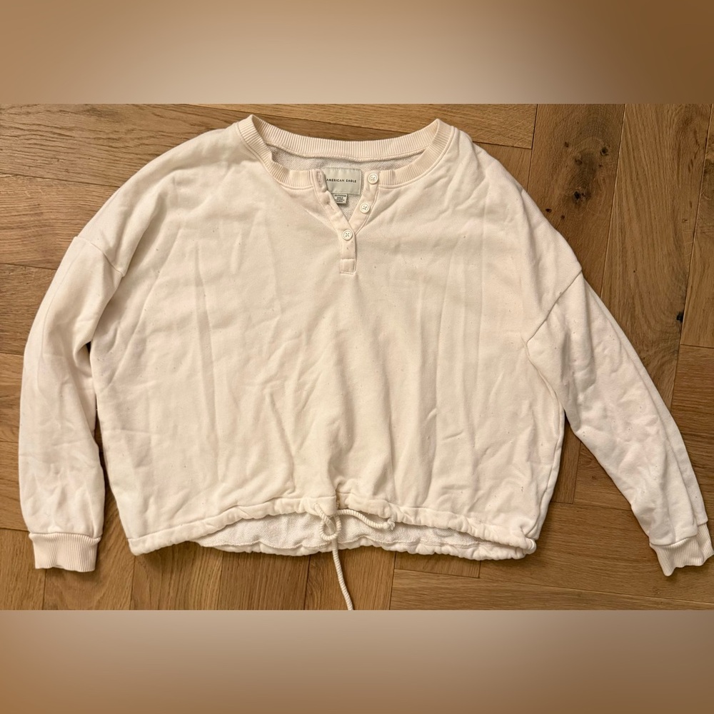 American Eagle | Cinch Drawstring Crewneck Sweater | XS